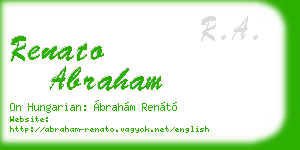 renato abraham business card