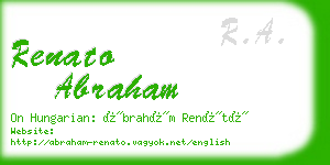 renato abraham business card
